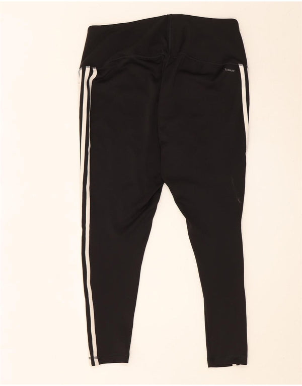Женские укороченные леггинсы Adidas Climalite UK 20/22 XL, черный полиэстер
