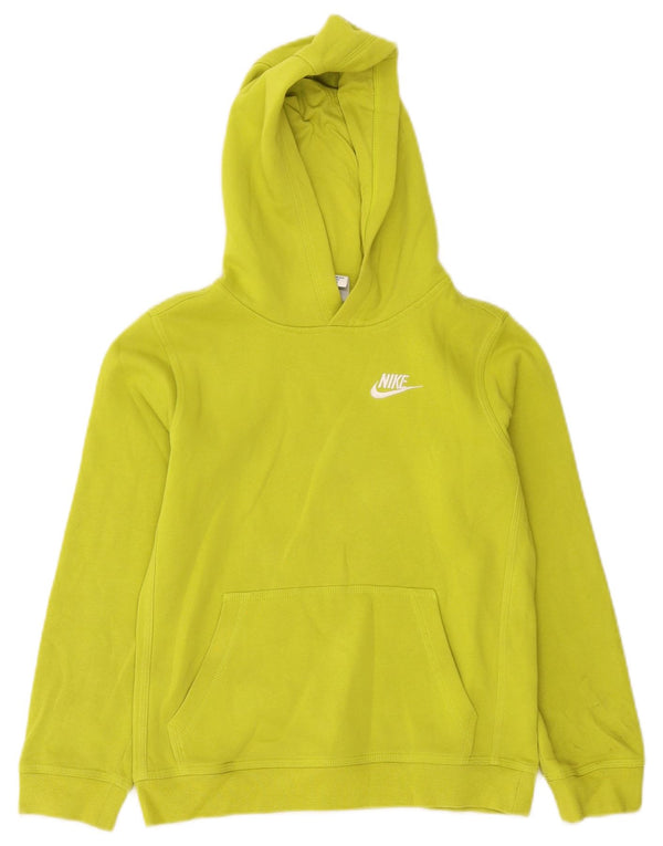 Джемпер с капюшоном Nike для мальчиков 10–11 лет, хлопковый средний желтый цвет