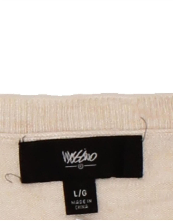 MOSSIMO Womens V-Neck Jumper Sweater UK 16 Large Off White Vintage Mossimo and Second-Hand Mossimo from Messina Hembry 