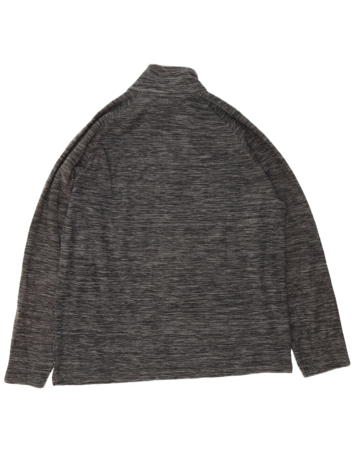 MOUNTAIN WAREHOUSE Мужской флисовый джемпер с воротником на молнии, большой серый в тонкую полоску