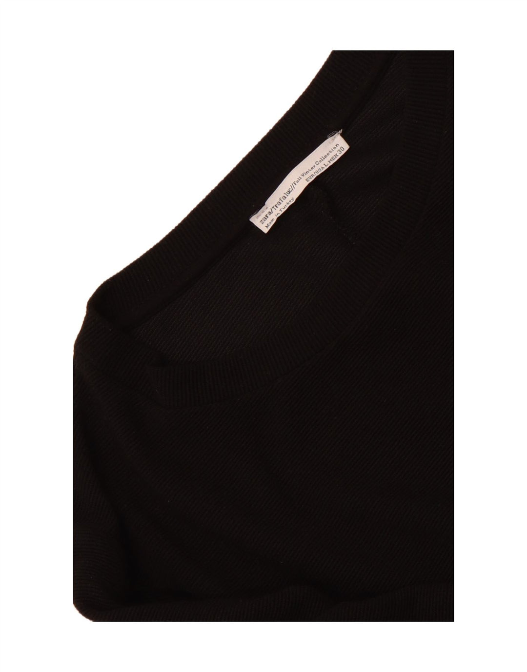 Женское платье прямого кроя с рукавом 3/4 Zara UK 14, большое черное