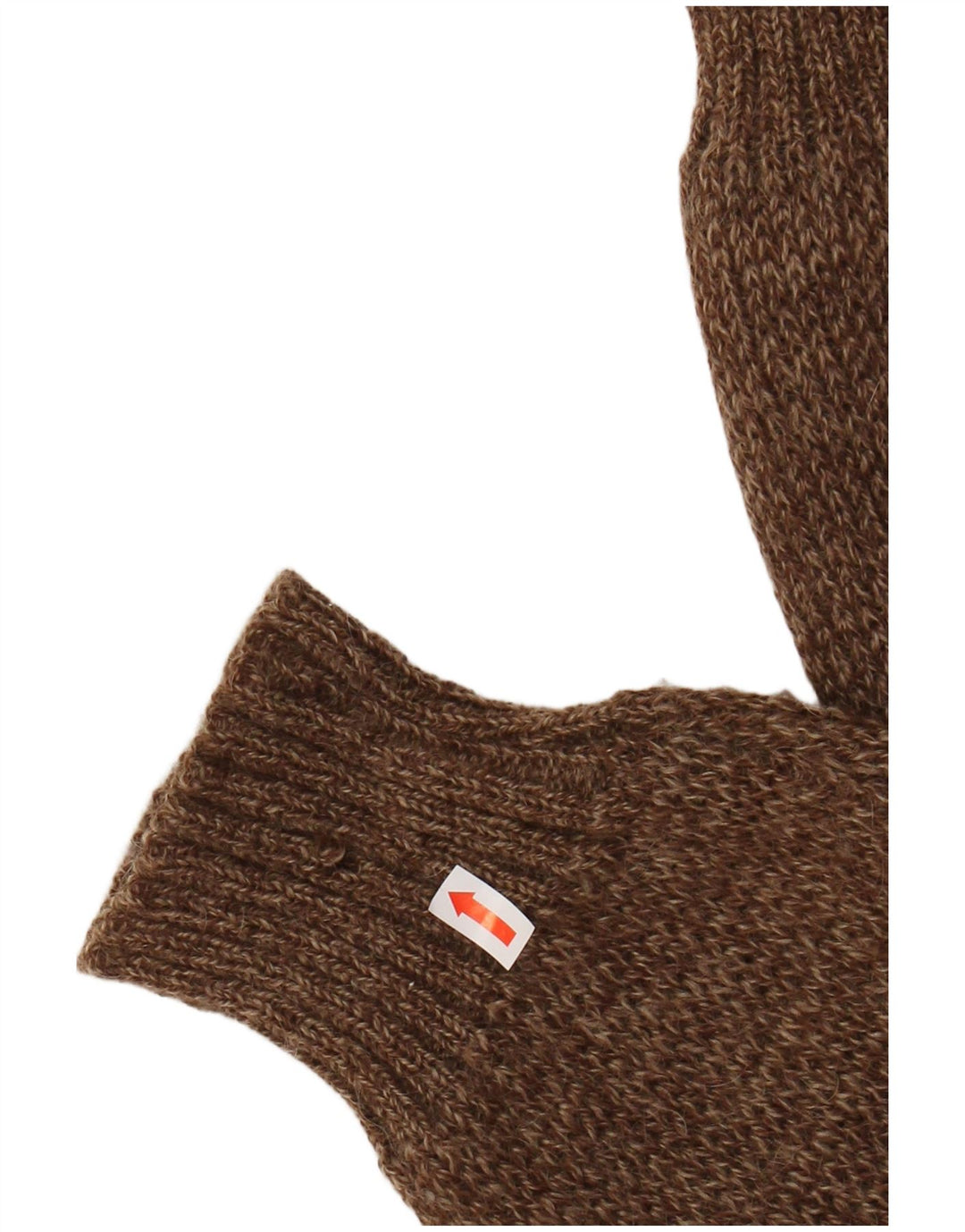 VINTAGE Мужской кардиган-свитер маленький коричневый в крапинку