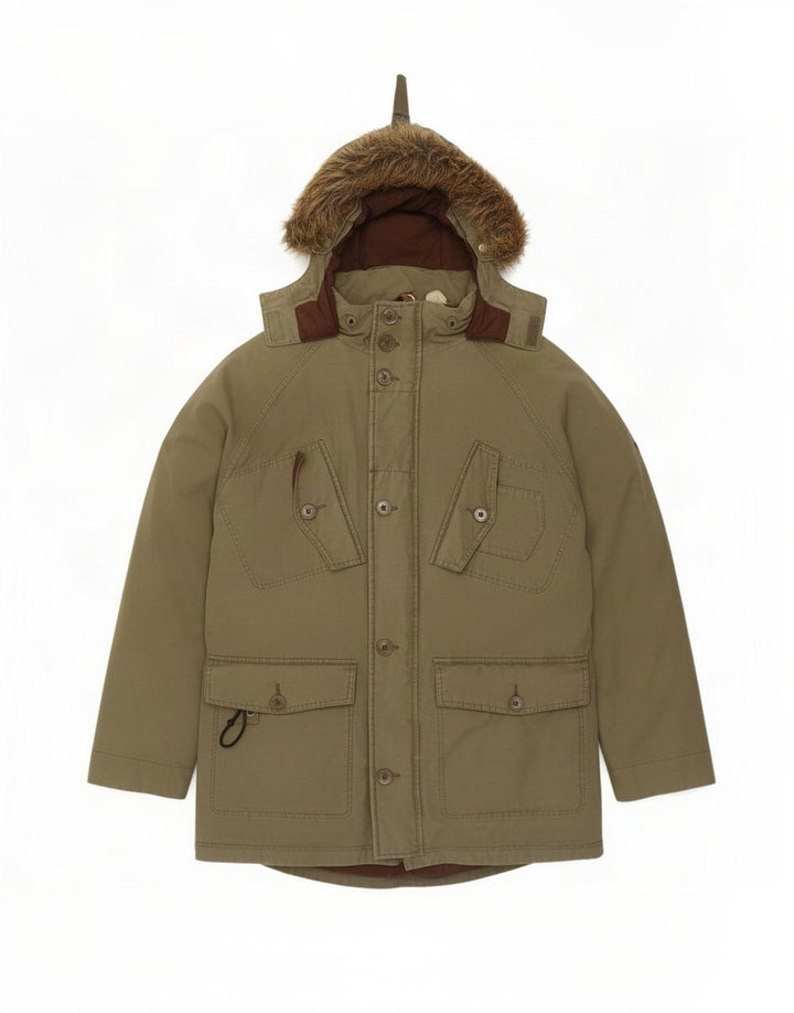 Мужская парка Timberland с капюшоном UK 38 Средний Хаки