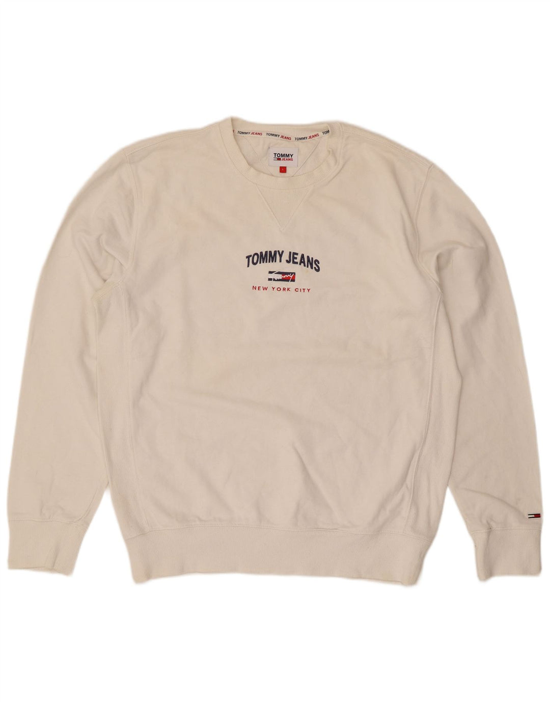 Tommy Hilfiger Мужской свитшот стандартного кроя с графикой, большой белый