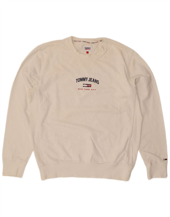 Tommy Hilfiger Мужской свитшот стандартного кроя с графикой, большой белый