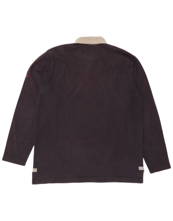 Мужская рубашка-поло для регби с длинным рукавом MURPHY & NYE 2XL, темно-синяя, хлопок