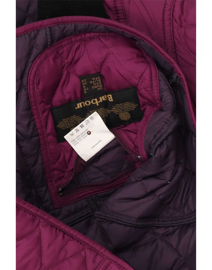 Женская стеганая куртка Barbour UK 8 маленькая фиолетовая из полиэстера