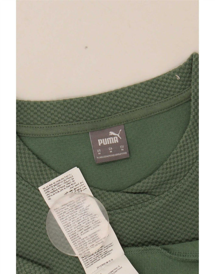 Женская футболка Puma Top UK 12, средний зеленый хлопок, хлопок