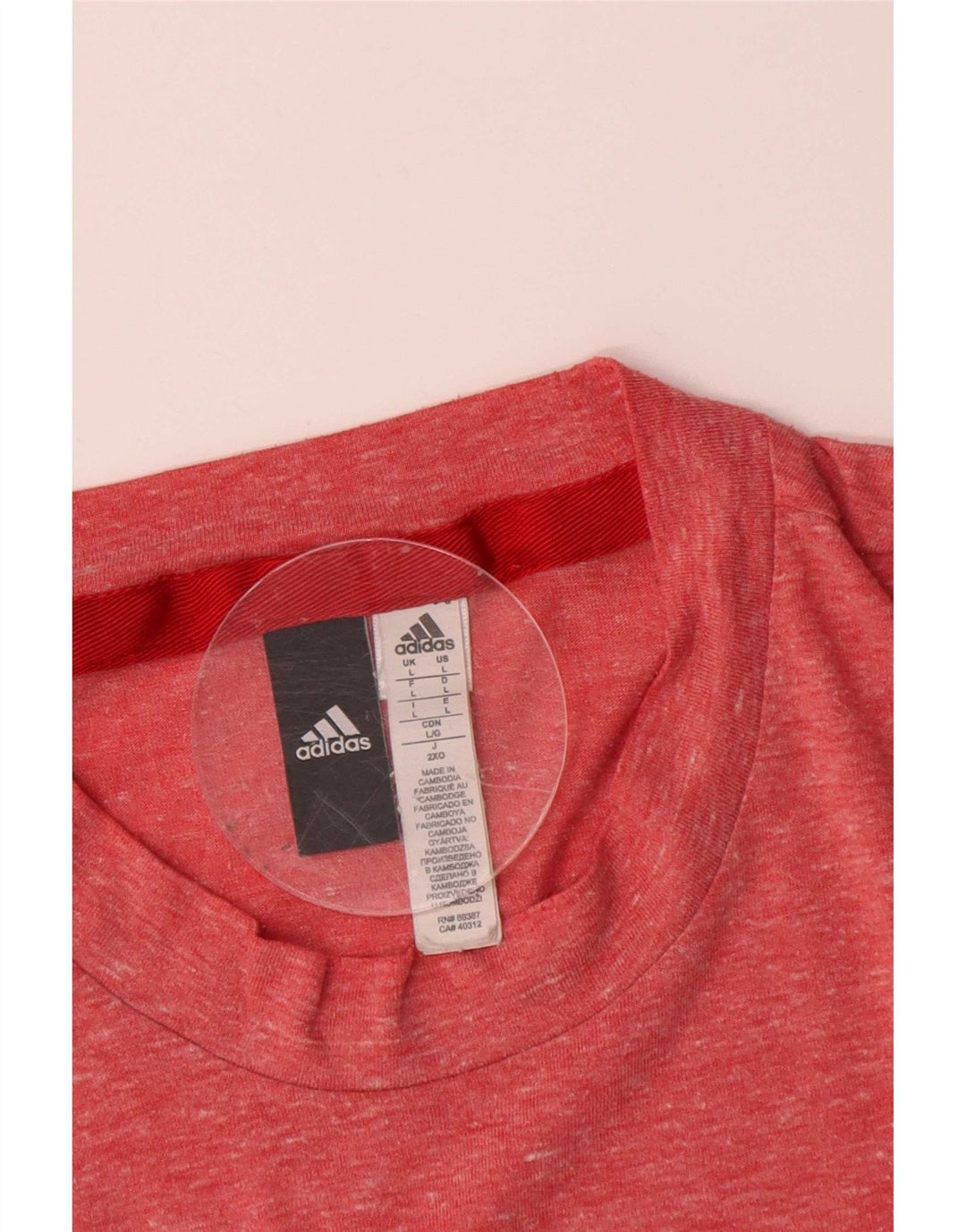 Мужская футболка Adidas Top Large Pink в крапинку из полиэстера
