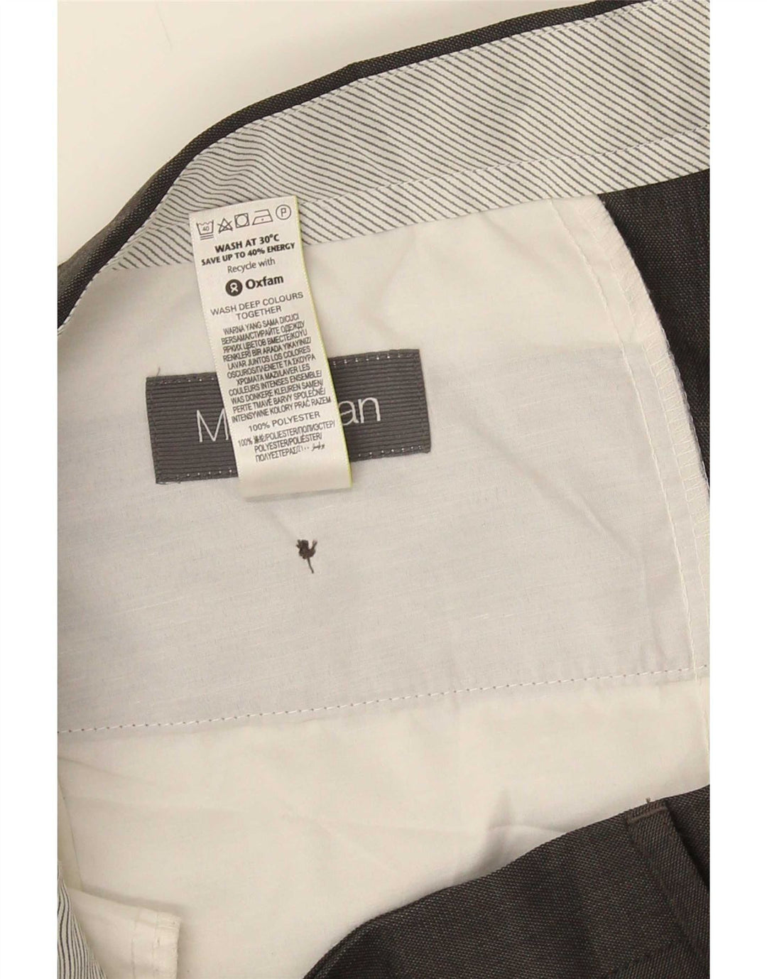 Мужские костюмные брюки Marks & Spencer W36 L31 серые из полиэстера