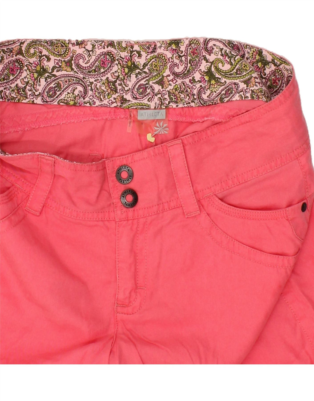 ATHLETA Womens Hot Pants US 8 Medium W30  Pink Lycra Vintage Athleta and Second-Hand Athleta from Messina Hembry 