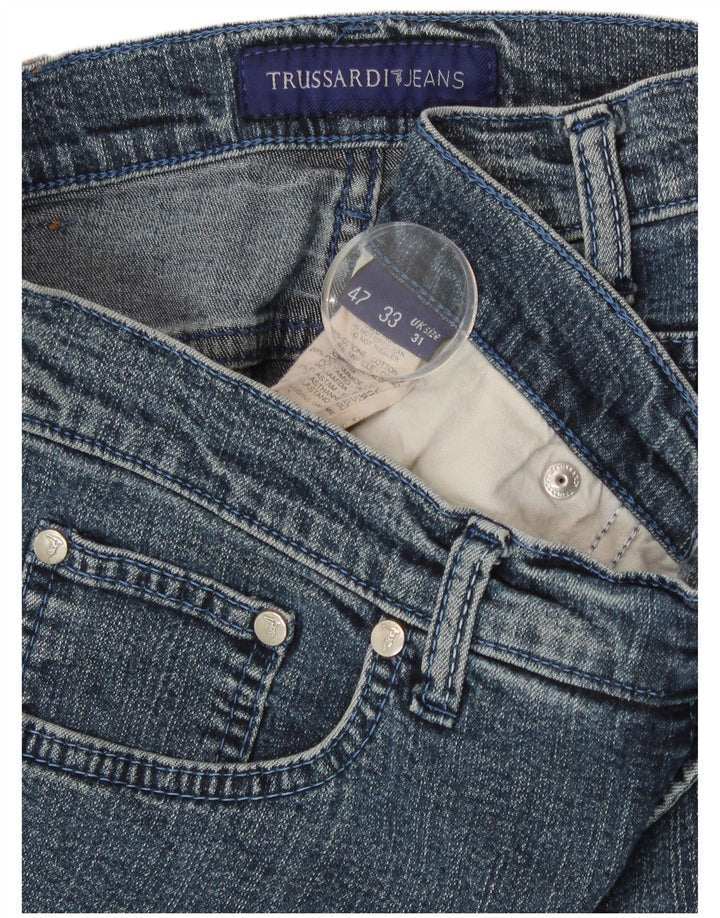 Женские прямые джинсы Trussardi W31 L29 синие, хлопок