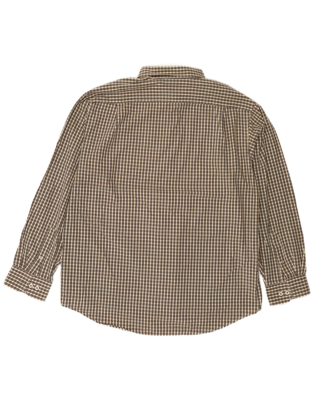 Мужская рубашка Izod Easy Care XL, бежевый, в мелкую клетку, хлопок
