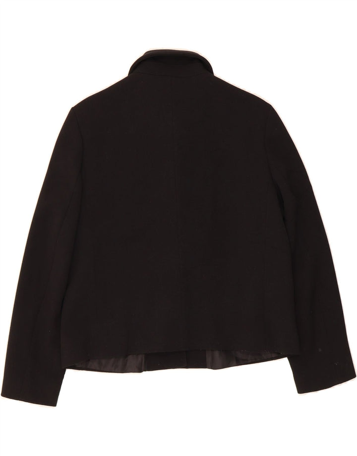 ZARA Womens Blazer Jacket UK 14 Medium Black Acetate Vintage Zara and Second-Hand Zara from Messina Hembry 