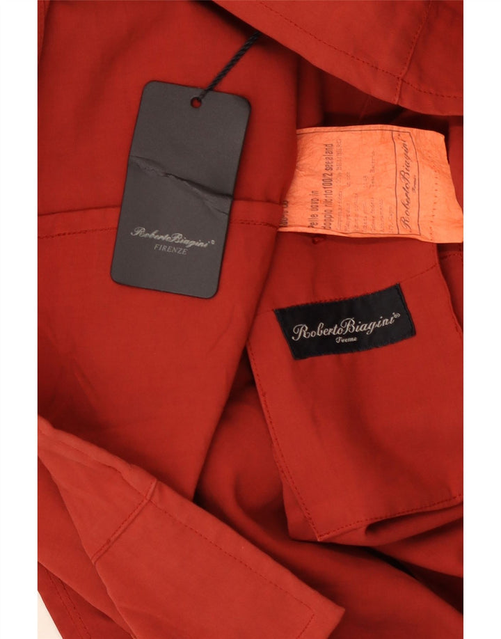 Roberto Biagini Мужская куртка IT 54 2XL Красный хлопок