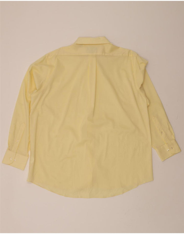 CHAPS Mens Regular Fit Shirt Size 17 XL Yellow Vintage Chaps and Second-Hand Chaps from Messina Hembry 