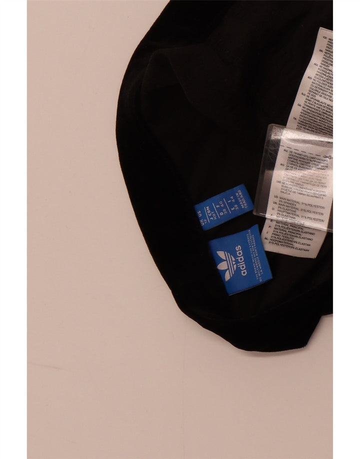 Женские велюровые леггинсы ADIDAS UK 12, средний черный полиэстер