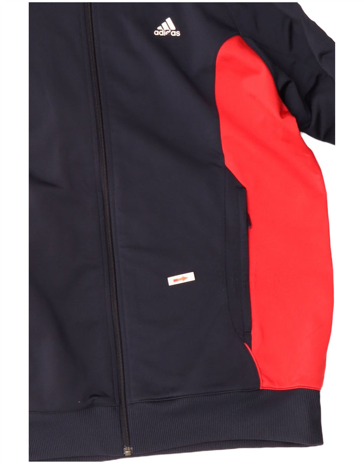 Мужская спортивная куртка Adidas UK 42/44, большой темно-синий полиэстер