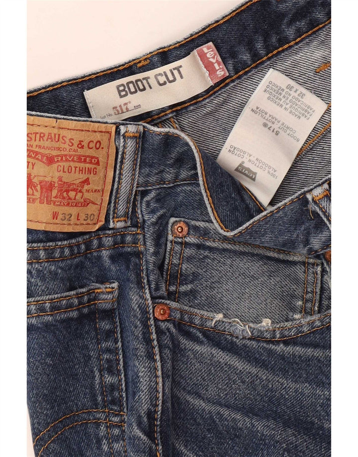 Мужские джинсы Levi's 517 Bootcut W32 L30 синие, хлопок