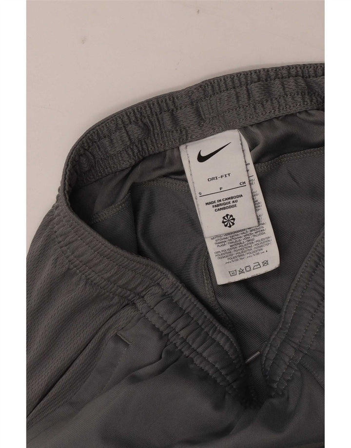 Мужские спортивные брюки Nike Dri Fit, маленькие серые, полиэстер с цветными блоками