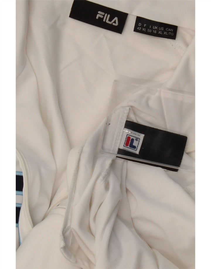 Fila Женский спортивный костюм с графическим рисунком, верхняя куртка UK 16, большой белый