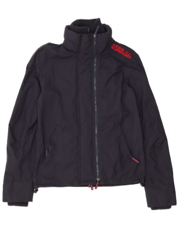 Мужская дождевик Superdry UK 36, маленький темно-синий, полиэстер