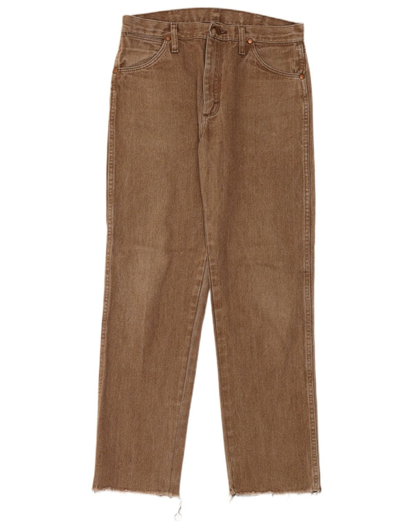 Мужские прямые повседневные брюки Wrangler W30 L30, коричневые, хлопковые