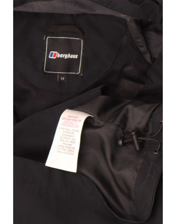 Berghaus Дождевик с капюшоном для мальчиков 12-13 лет Черный Полиамид