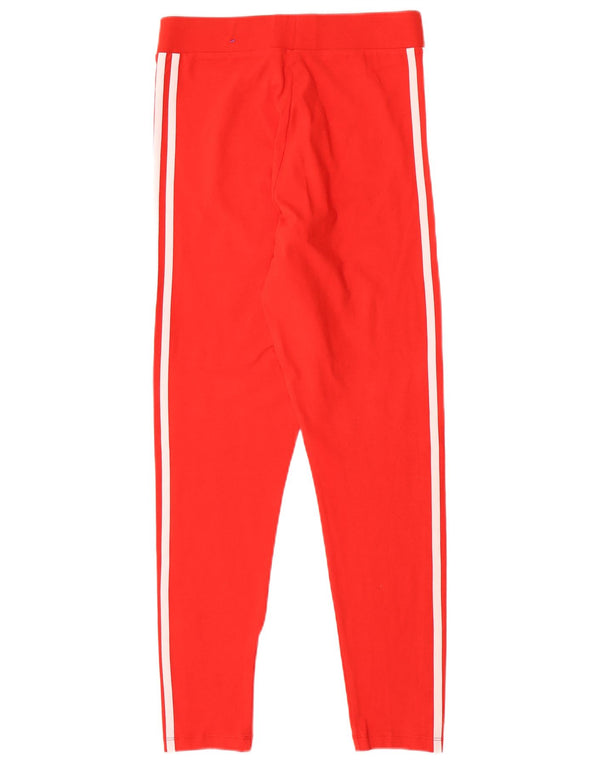 Женские леггинсы Adidas UK 14, хлопок среднего красного цвета