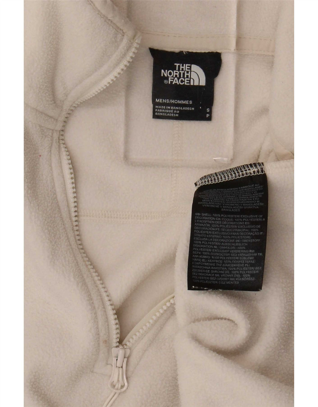 Мужской флисовый джемпер с воротником на молнии The North Face, маленький бежевый, полиэстер