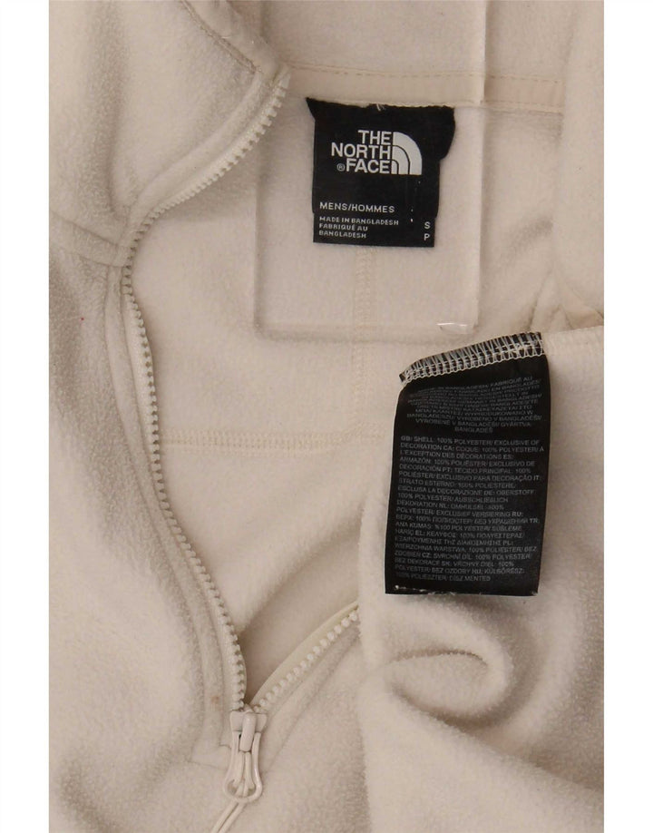 Мужской флисовый джемпер с воротником на молнии The North Face, маленький бежевый, полиэстер
