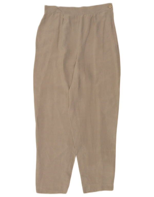 Винтажные женские повседневные брюки с высокой талией IT 44 Medium W28 L27 Серые