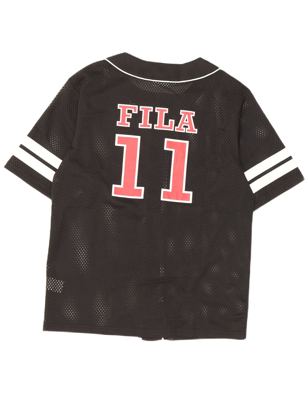 Fila Мужской трикотажный топ с графическим рисунком, маленький черный, полиэстер с цветными блоками