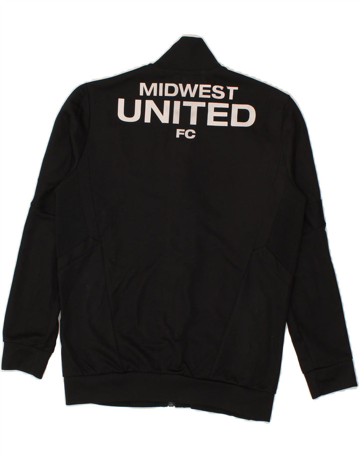 ADIDAS Boys Climalite Graphic Tracksuit Top Jacket 11-12 Years Black Vintage Adidas and Second-Hand Adidas from Messina Hembry 