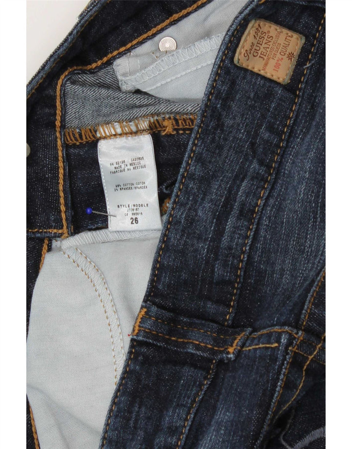 Guess Женские эластичные джинсы Bootcut W26 L32 Темно-синие хлопковые