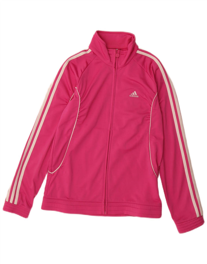 Спортивный костюм Adidas для девочек, верхняя куртка 15-16 лет, розовый полиэстер