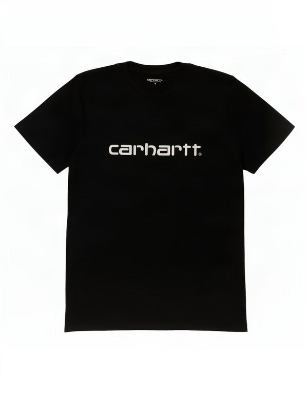 Мужская футболка с рисунком Carhartt, маленький черный хлопок
