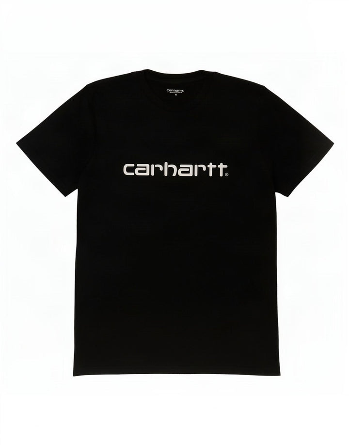 Мужская футболка с рисунком Carhartt, маленький черный хлопок