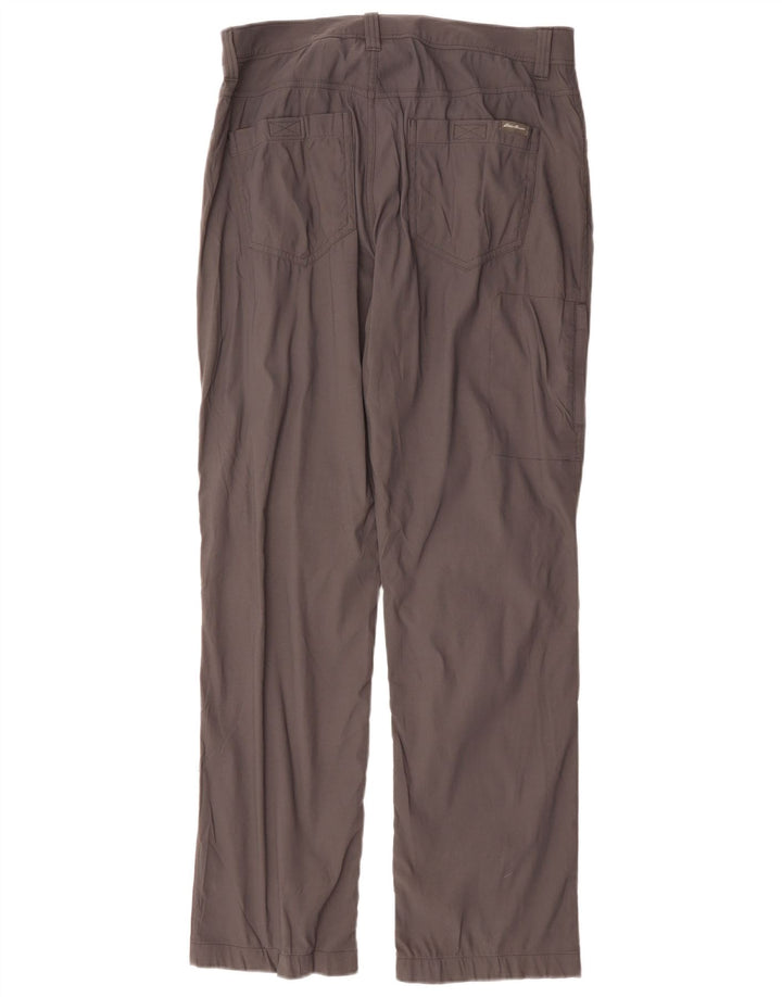 EDDIE BAUER Mens Straight Cargo Trousers W32 L32 Grey