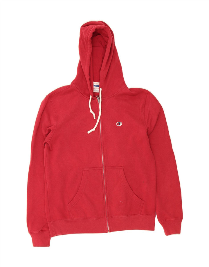 CHAMPION Mens Zip Hoodie Sweater Medium Red Cotton Vintage Champion and Second-Hand Champion from Messina Hembry 