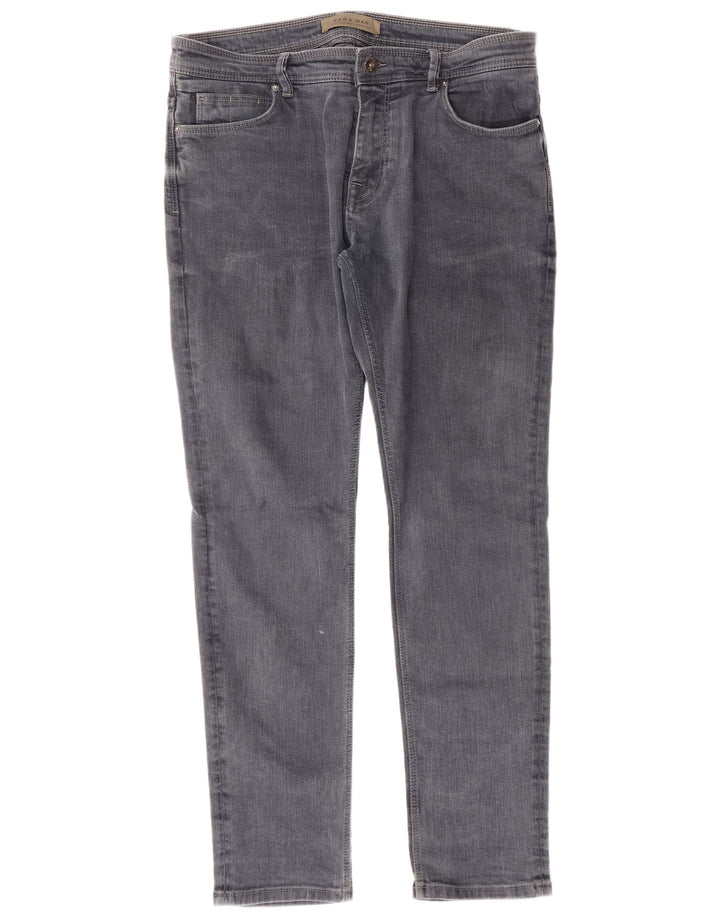 Мужские узкие джинсы ZARA EU 44, большие W34 L30, синие, хлопок