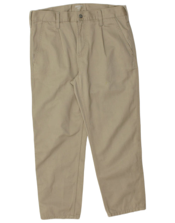 Мужские брюки-чинос Carhartt W31 L25 бежевого цвета из полиэстера