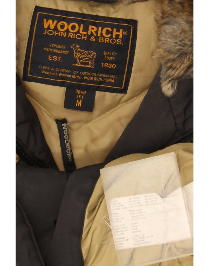 Женская утепленная куртка Woolrich с капюшоном UK 14, средний черный нейлон