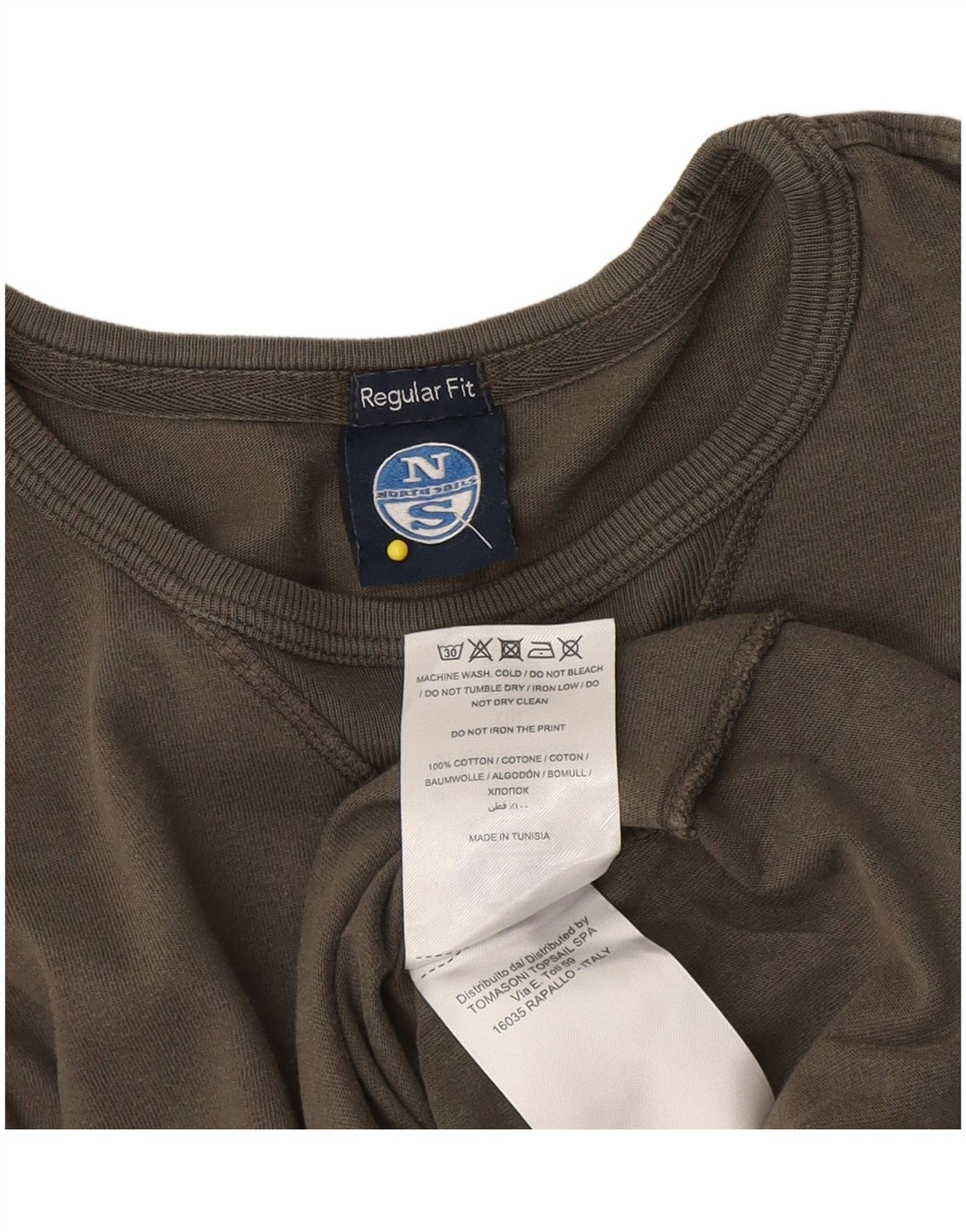 Мужской топ North Sails стандартного кроя с рисунком и длинными рукавами, средний цвет, хаки, хлопок