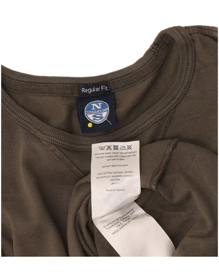 Мужской топ North Sails стандартного кроя с рисунком и длинными рукавами, средний цвет, хаки, хлопок