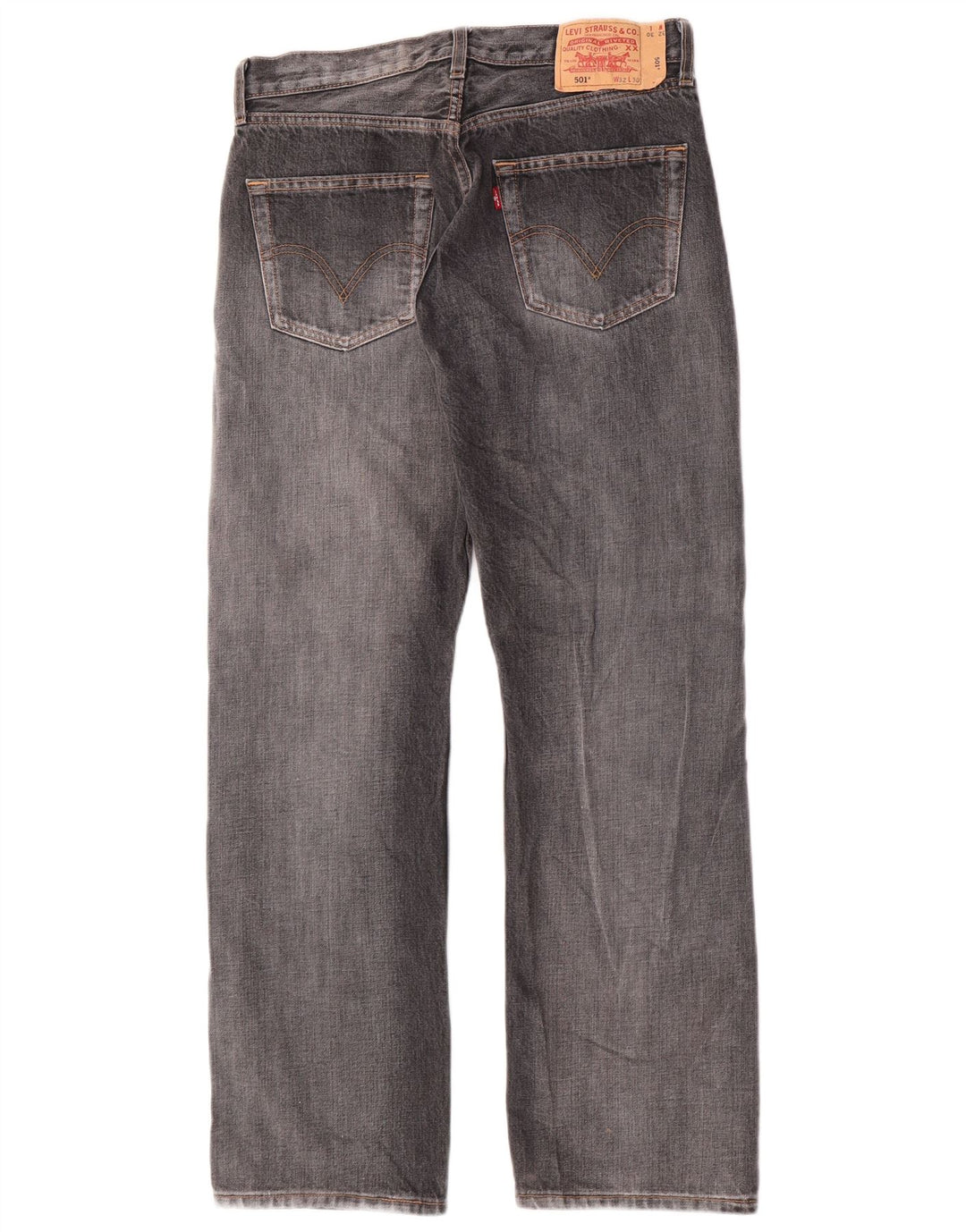 Мужские прямые джинсы Levi's 501 W32 L30 серые, хлопок