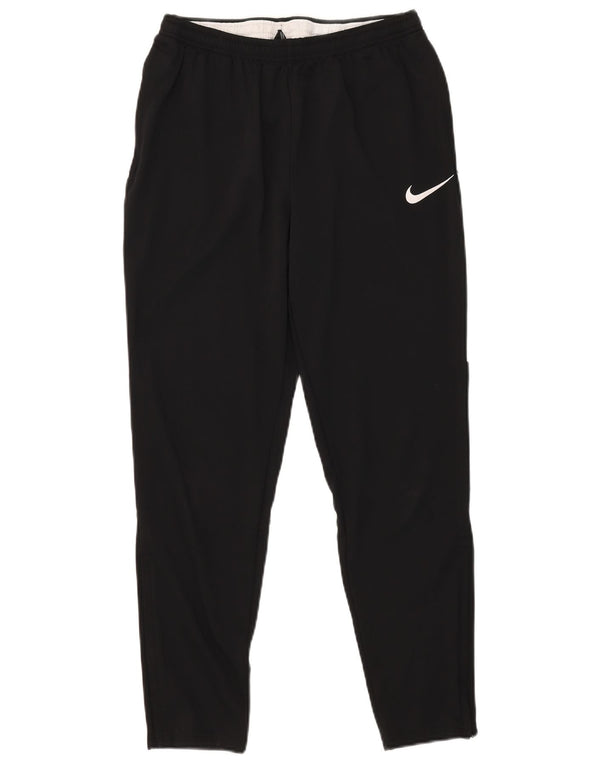 Мужские спортивные брюки Nike Dri Fit среднего размера, полиэстер с цветными блоками, средний черный