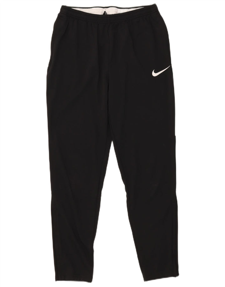 Мужские спортивные брюки Nike Dri Fit среднего размера, полиэстер с цветными блоками, средний черный