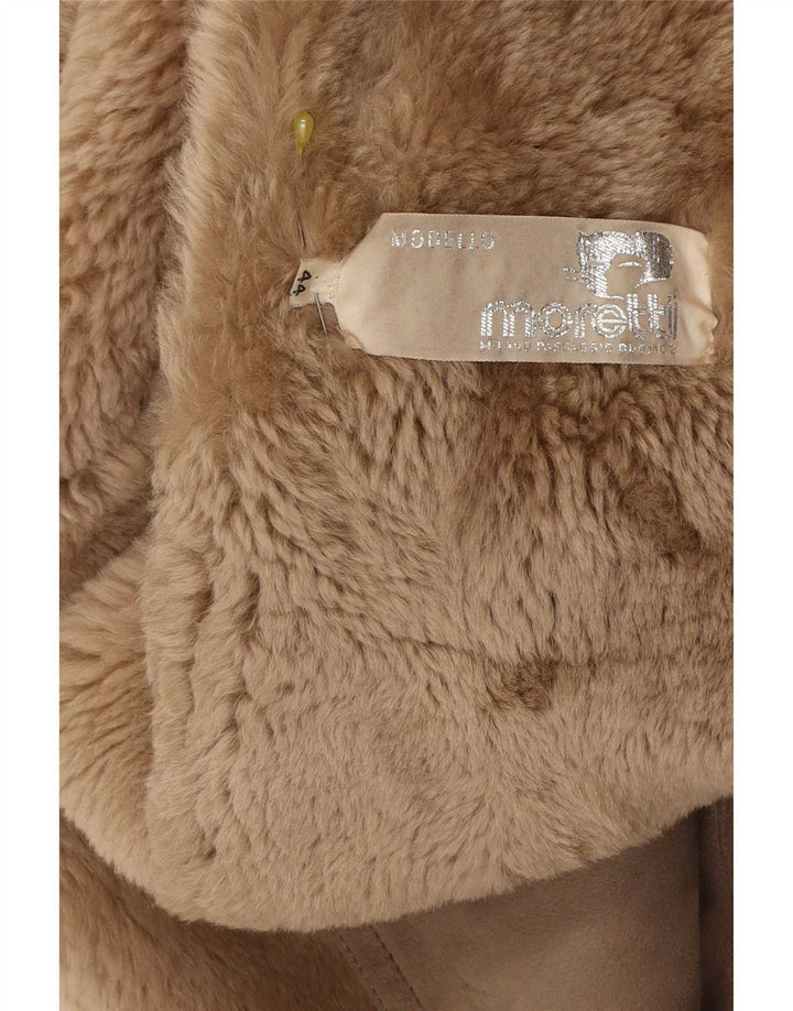 Винтажная женская дубленка свободного кроя IT 44 Medium Brown Classic