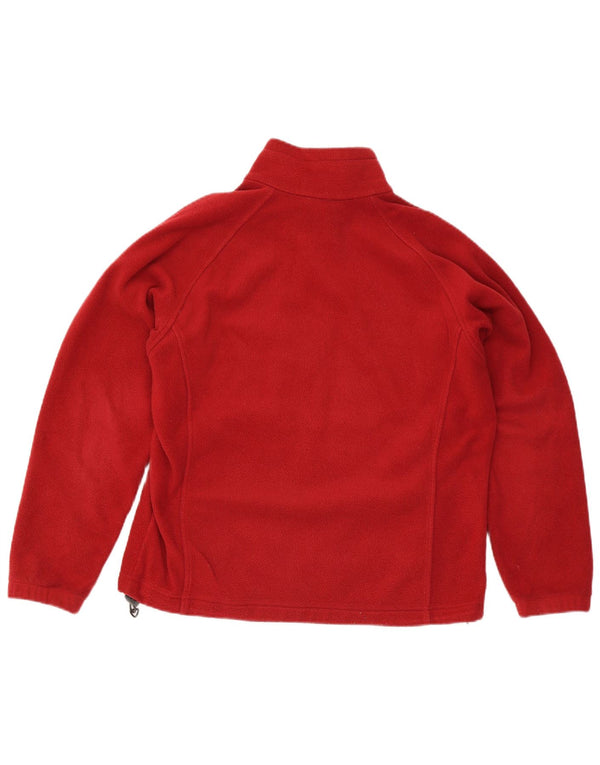 Columbia Womens Oversized Fleece Jacket UK 16 Large Red Polyester